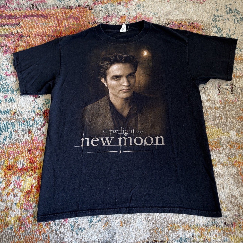 Vintage Twilight Saga New Moon Shirt 2009 L Edward Cullen anvil y2k movie promo